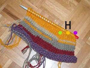 dyed then knit on a larger scale