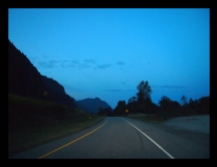 early morning on the Trans Canada Highway